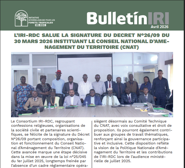 Parution du Bulletin IRI-RDC – Avril 2026 : un numéro riche en avancées